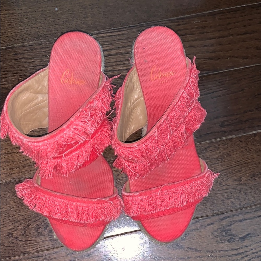 Castańer red fridge wedge size 36